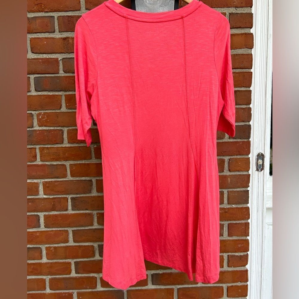 Soft Surroundings Coral Long Tunic Top - Picture 4 of 5